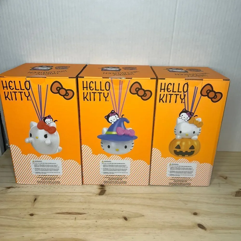 Hello Kitty Halloween Reed Diffuser Lot of 3 Cinnamon Vanilla NEW FREE‎ Shipping